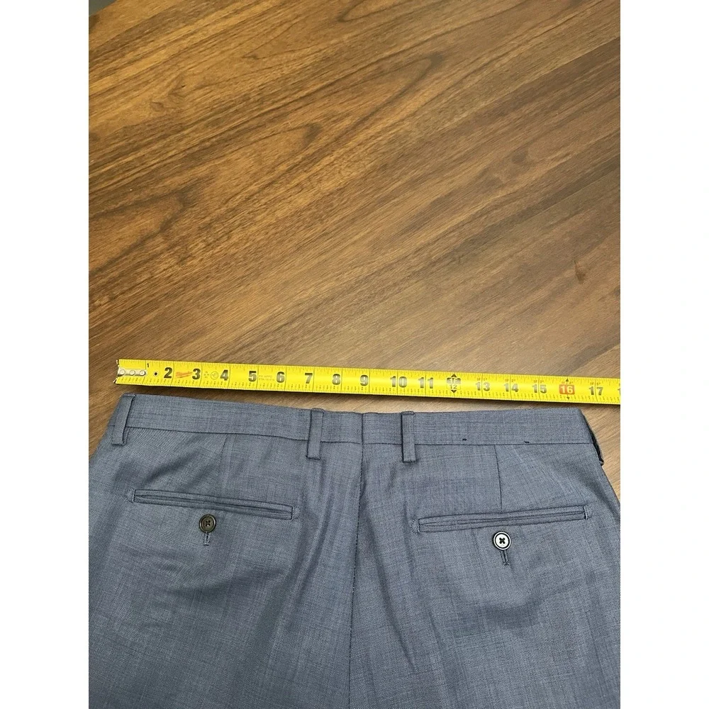 Banana Republic Marzotto Men's 33x34 Slim Fit Wool Dress Pants Gray Flat Front
